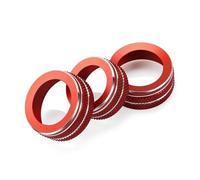 Pour A3 8V 2014-2020 Console Centrale Multimédia Bouton Interrupteur Cercles Couvercle Interrupteurs climatisation(ROUGE)