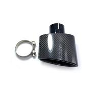 Pour A3 A4 A5 Embout D'échappement Ovale 150MM Sortie Brillant Cabon Fiber Tuyau De Silencieux Universel Extrémités Tuyau D'échappement(83 IN -150 OUT)