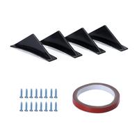 pour A3 A4 A6 A7 A8 TT 4 Pièces Aileron De Requin Diffuseur De Pare-Chocs Arrière Universel Kit Corps Diffuseur Pare-Chocs Arrière(Glossy Black)