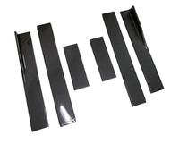 pour A3 pour A4 B8 S3 S4 2000-2022 Kit D'extension Universel Bas Caisse 2m avec Ailerons Et Séparateurs Latéraux Accessoires Auto Voiture Jupes Latérales(Aspect Fibre de Carbone)