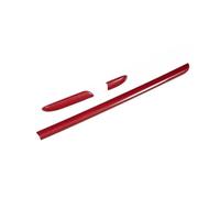 pour A3 S3 RS3 2014-2018 Voiture LHD Console Centrale Panneau Porte Garniture Fibre Carbone ABS Moulures Intérieures Garnitures De Couverture Autocollant Garniture(Rouge,3PCS Central Control)