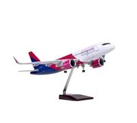 pour A320 47 Cm Avion Échelle 1:80 Neo Wizz Modèle d'avion Résine Hobby Collection Affichage pour Les Passionnés D'Aviation(No Light)