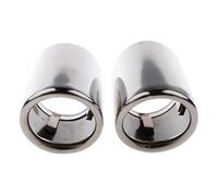 Pour A4/A4L/Q5/Q3/A3/A1/A5/A6/A6L/A8/A8L 2009-2016 2 Pièces Gorge Queue Embouts D'échappement Silencieux En Acier Inoxydable Tuyau D'échappement Automobile