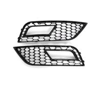 Pour A4 B8.5 2013 2014 2015 2016 Pare-Chocs Avant Phare Anti-Brouillard Nid D'Abeille Maillage Racing Grill Couverture Grille de radiateur(Noir brillant)