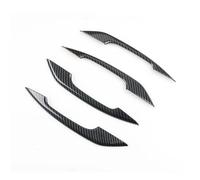 Pour A4 B9 A5 F5 Q5 Années-modèles 2018-2019 - Lot De 4 Protections Poignées Porte Extérieures ABS Finition Carbone/chrome housse de poignée de porte de voiture(Carbon Texture)