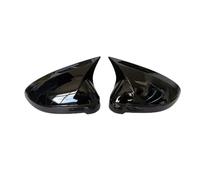 Pour A4 B9 S4 A5 S5 2017-2021 Couvercle rétroviseur latéral autocollant capuchon d'aile garniture boîtier vue arrière porte extérieure Couvercle Rétroviseur(Noir brillant)