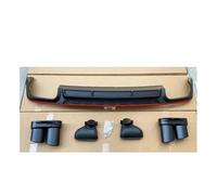 pour A6 S6 SLINE C8 2019 2020 2021 ABS Pare-Chocs Arrière Lèvre Coffre Diffuseur Becquet avec Embouts D'échappement Becquet Arrière(J)