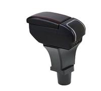 Pour Abarth 595 Boîte D'accoudoir De Voiture Boîte De Stockage De Contenu De Magasin Central Avec Porte-gobelet Cendrier Interface USB Voiture Accoudoir Boîte(E Black Red 9 USB)