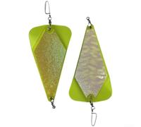 pour accessoire Pêche en Bateau 20cm Rotation Anti-Torsion (yellow) | triangulaire unique, crée un mouvement d'eau attractif, idéal pour attirer les poissons rapidement