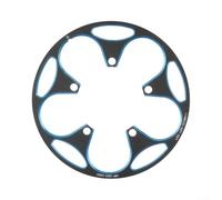pour accessoire Vélo Route Garde-chaîne Anti-chute pour accessoire | Matériau aluminium , finition noire , taille 54-58 dents, réduit pour usure pédalier, idéal route(Blue 48-52T)
