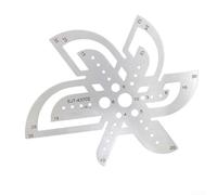 Pour accessoires d'artisanat en cuir avec règle de gabarit d'angle arrondi en acier inoxydable, conçue pour le dessin de la queue de sangle et la mesure de la boucle avec fonction de poinçonnage (B)