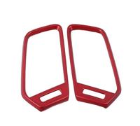 Pour Accord 10th 2018 2019 Fibre Carbone Style Plastique Voiture Grille D'aération Cadre Couverture Garniture Autocollant Accessoire 2 Pièces(Red)