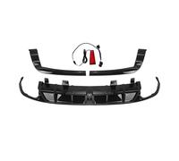 Pour Accord 2018-2021 2022 Diffuseur Pare-chocs Arrière Brillant À Lèvres Noir Support Botte Séparateur Spoiler Avec Kit Corps Lampe Frein LED Diffuseur Pare-Chocs Arrière