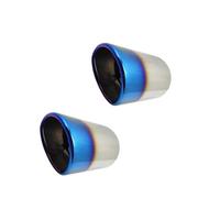 Pour Accords Tail Throat Auto Accessories Stainless Steel Muffler Car Exhaust System Pipe Tip 2pcs(2pcs Bluing)