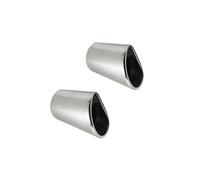 Pour Accords Tail Throat Auto Accessories Stainless Steel Muffler Car Exhaust System Pipe Tip 2pcs(2pcs Silver)