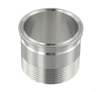 Pour adaptateur de 5,1 cm x pour 2 pour trois colliers de serrage vers MNPT, construction SS304 robuste, assure des connexions sécurisées et étanches