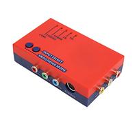 pour Adaptateur de Convertisseur RetroScaler2x AV vers HDMI, Adaptateur de Jeu Rétro 480P vers TV, Bonne Performance Sonore pour Vic20 pour N64 pour SFC pour pour MD2 pour MD1 pour C64(Rouge)