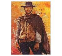 pour Adulte, Puzzle en Bois 1000 pièces, Acteur Clint Eastwood Picture75*50cm