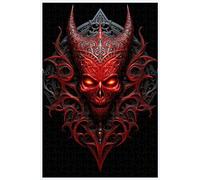 pour Adulte, Puzzle en Bois 1000 pièces, pour Portrait de Satan Le Diable Rouge, Différentes Tailles, Tableaux décoratifs (c ; 1000)