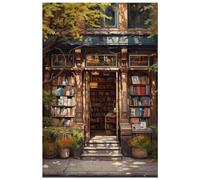 pour Adulte, Puzzle en Bois de 1000 pièces, pour librairie rétro de la Vieille Rue, Puzzles de Peinture à l'huile, différentes Tailles (c ; 1000)