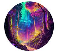 pour Adultes 1000 Pièces Puzzle Cadeaux Fantasy World Forest Jigsaw Puzzle Rond pour Enfants pour Adultes et Enfants Puzzles en Carton Puzzles pour Adultes Jeu Éducatif Défi Jouet