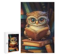 Pour adultes 1000 pièces Puzzle Owl Reading Book Puzzle pour adultes, jeu familial, coupe de précision, anniversaires uniques 1000 pièces