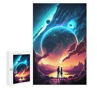 Pour Adultes 1000 pièces Puzzles Couple on Mars Paysage Puzzles pour Adultes Jouets Anti-stress Difficile Activités Amusantes pour la Maison 1000 pièces
