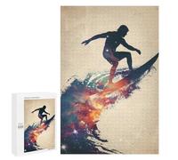 Pour Adultes 1000 pièces Puzzles Surf Galaxy Silhouette Puzzles pour Adultes Jouets Anti-stress Difficile Exigent Activités Amusantes Pour La Maison 1000 Pièces