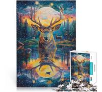 pour Adultes 2000 pièces Cerf Peint en Couleur Fait de Papier,Convient aux 14 Ans et Plus Jouet éducatif intellectuel décompressant Idées Cadeaux。Taille:70x100cm/27.5x39.3pouce