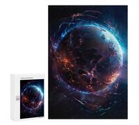 Pour adultes 300 pièces Puzzles Lightning Alien Planète Puzzles pour Adultes Jouets Anti-stress Difficile Exigent Activités Amusantes pour la Maison 300 pièces
