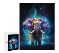 Pour Adultes 500 PCS Néon Puzzle Elephant Nebulae Puzzle pour Adolescents Jeu Pratique Maison Décoration Jeu Proposant Cadeaux 500 PCS