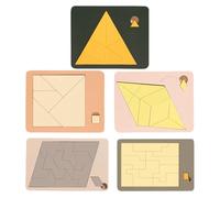 pour adultes - Jouets en blocs en bois, collection de Noël | Jouets éducatifs géométriques triangulaires, logique de forme irrégulière, pour ADU