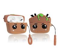 Pour Airpods Pro Case, Silicone 3D Cartoon Mignon Plante AirPods Pro Coque de Charge Housse de Protection pour Apple Airpods Pro/Airpods 3 Arbre bébé