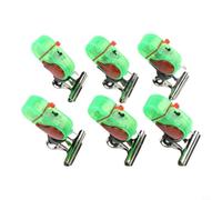 pour alarme de Pêche LED Sonore 6pcs Clip Acier pour alarme(metal green)