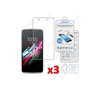 pour Alcatel Onetouch Idol 3 écran 4.7 pouces - Lot x3 Film protection en VERRE Trempé Vitre protecteur anti casse, anti-rayure, anti choc
