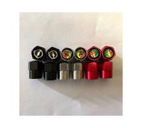 (Pour Alfa Romeo) 4 pièces capuchons de valve de pneu en aluminium avec logo de marque pour Abarth BMW
