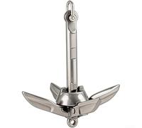 pour ancre Marine Pliante 1.5LB Acier pour Kayak pour ancre | Acier pour robuste, design 4 griffes, pour prise maximale, idéal pour kayak, dérive(Anchor Set silver)