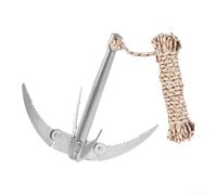 pour ancre Pliante 4 Griffs Acier 16cm Désherbage pour ancre(A-Silver) | 4 griffs robustes, acier inoxydable, brise-glace pour efficace, désherbage aquatique, design pliable compact