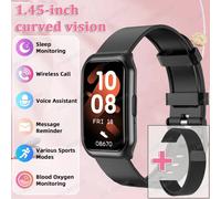 Pour Android Ios Bracelet Intelligent Femmes Smartwatch Hommes Fréquence Cardiaque Sang Oxygène Étanche Sport Bracelet Intelligent Montre Pour Dames+Cadeau.Black Milan.