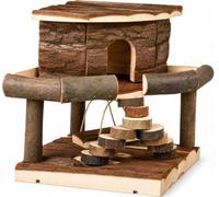pour Animal Domestique Ting Natural Living Ida Maison Petit Hamster Souris Gerbille Maisonnette en Bois