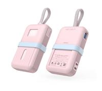 pour Anker Zolo 30W/35W Coque de Protection en Silicone Anti-Rayures et Résistante à la Poussière, Batterie Externe Portable Zolo 10000/20000mAh Coque de Protection Souple (10000mAh(30W/35W) Rose)