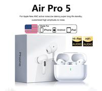 Pour Apple AIRP0DS-PR0 D'origine Sans Fil Bluetooth Écouteurs Dans L'oreille Écouteurs Sport Antibruit Casque Pour Xiaomi iPhone Casque Pro 5-Blanc