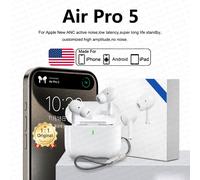 Pour Apple AIRP0DS-PR0 D'origine Sans Fil Bluetooth Écouteurs Dans L'oreille Écouteurs Sport Antibruit Casque Pour Xiaomi iPhone Casque Pro 5 (Sangle Blanche)