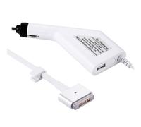 Pour Apple Macbook A1398 / Blanc A1424 / Mc975 / Mc976 / Me664 / Me665, Longueur: 1,7 M 85w 20v 4.25a 5 Pin Style T Magsafe 2 Chargeur De Voiture Avec 1 Port Usb