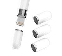 Pour Apple Pencil Capuchon (4 Pièces) 1 Génération Stylo Capuchon de Remplacement pour iPad Adaptateur Stylo 1ère Génération pour Apple MFi Certifié pour iPhone Stylet Capuchon Remplacement 1st