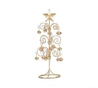 pour arbre Métal Doré Spirale 26cm Clochettes Rouges Vertes((Gold)) | Fer pour forgé pour robuste, finition or , carillons mélodieux, pour décor intérieur, résistant pour année après année