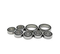 Pour Arrma 1/10 Pour Gorgon 4X2 Mega 550 Brossé 8 Pièces Pré-graissé En Caoutchouc Noir Roulements De Moyeu De Roue Scellés Kit Pièces De Mise À Niveau De Voiture RC RC Roulement Billes