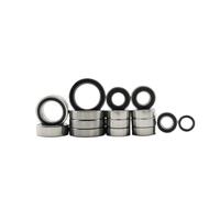 Pour Arrma 1/10 Pour Gorgon 4X2 Mega 550 Kit De Roulements Scellés En Caoutchouc Noir Pré-graissé 16 Pièces Kit Roulements Scellés Brossés Pièces Mise À Niveau Voiture RC RC Roulement Billes
