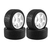 Pour Arrma 1/7 Pour Infraction Pour Felony Limitless 4 Pneus 5 Rayons 100 X 42 Mm 42/100 Jantes Hexagonales 17 Mm Pièces Mise À Niveau Pour Voiture Télécommandée RC Pneus Roues(WHITE)