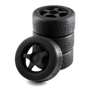 Pour Arrma 1/7 Pour Infraction Pour Felony Limitless 4 Pneus 5 Rayons 100 X 42 Mm 42/100 Jantes Hexagonales 17 Mm Pièces Mise À Niveau Pour Voiture Télécommandée RC Voiture Roues(Black)